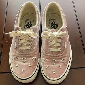 Vans x Sandy Liang pink crushed velvet size 10